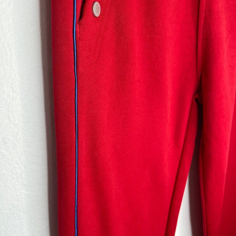 Rag & Bone True Red Naval Side Stripe Snap Front Tapered Track Pants Small P - Picture 7 of 15